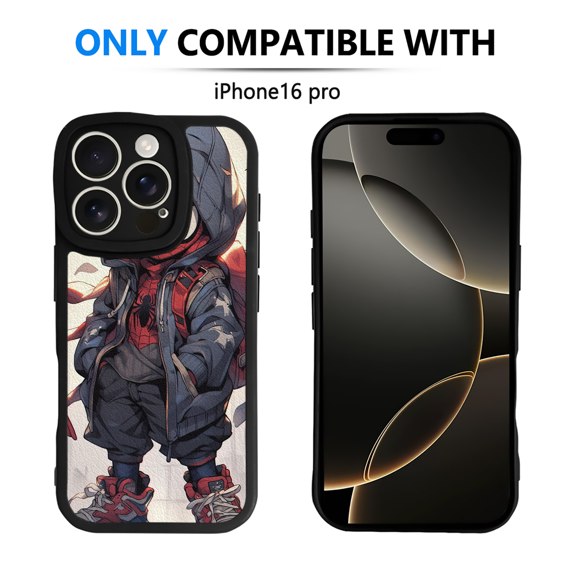 Spider Man スパイダーマン 【iPhone 16シリーズ対応】シリコンスマホケース（レザー調） 材質：シリコン